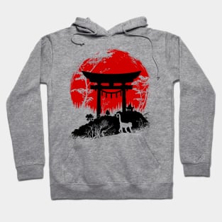 Japanese torii under the sun Hoodie